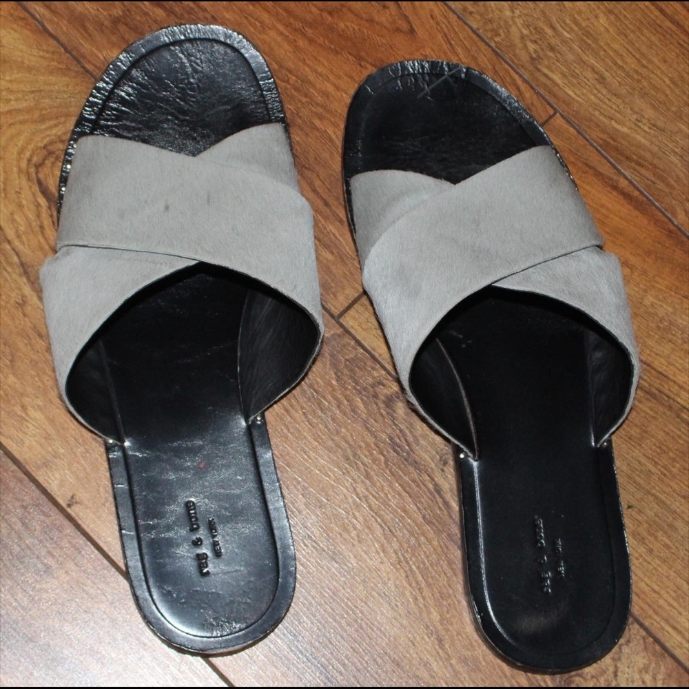 Rag and Bone Suede Slides